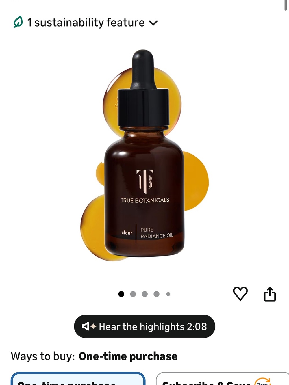 True Botanicals Pure Radiance Face Oil - Renew